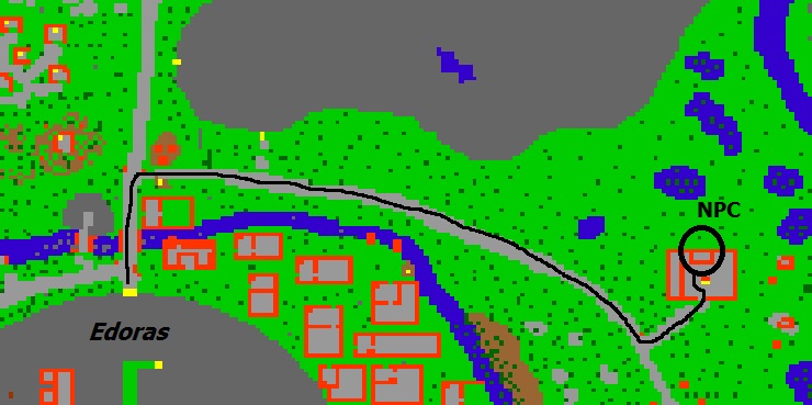 Caminho até o NPC de promotion em Edoras